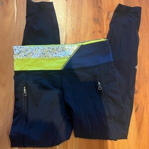 Lululemon Athletica Black and Yellow Leggings